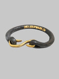 Deluxeware Leather Bracelet Black brass