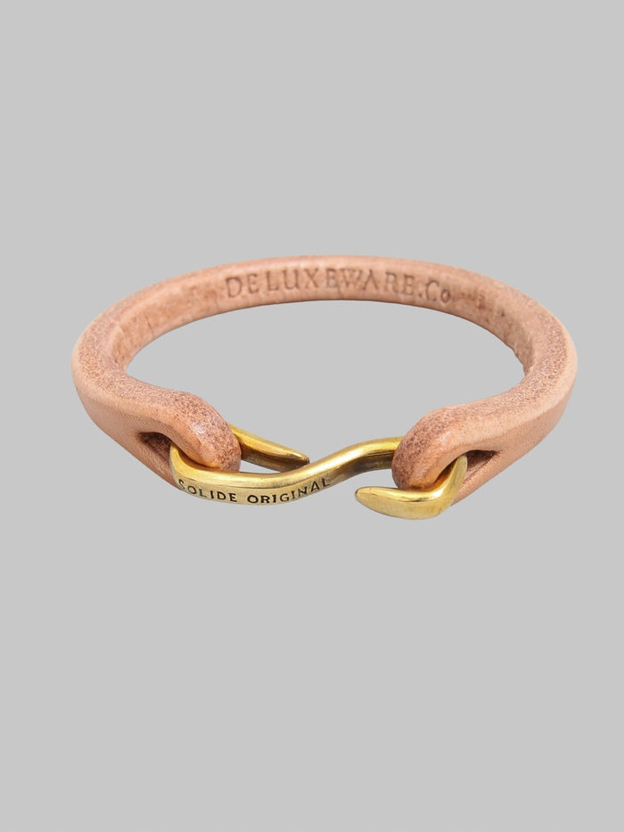 Deluxeware Leather Bracelet Natural Brass Hook