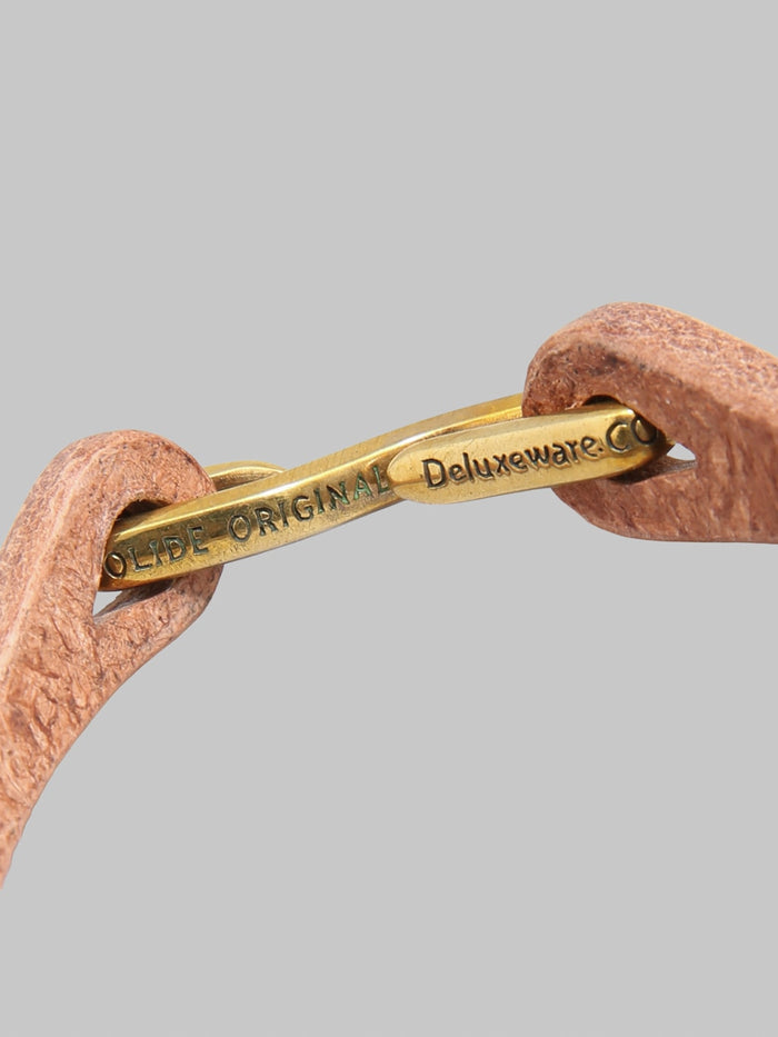 Deluxeware Leather Bracelet Natural Solid Brass Hook