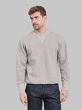 Deluxeware S101-00 Flat Seam Plain Sweatshirt Grey Beige fit