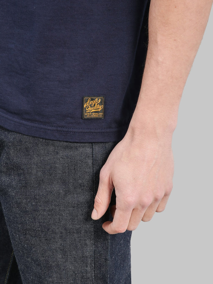 Deluxeware SDTS00 10.5oz T-Shirt Foot Blue brand tag