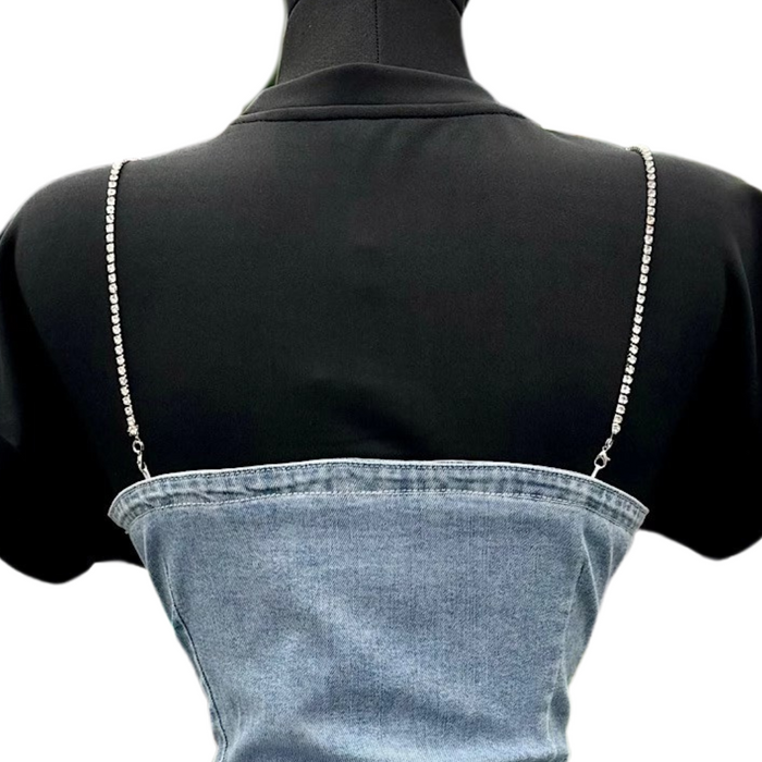 Denim Glam Midi Stretch Dress image 6
