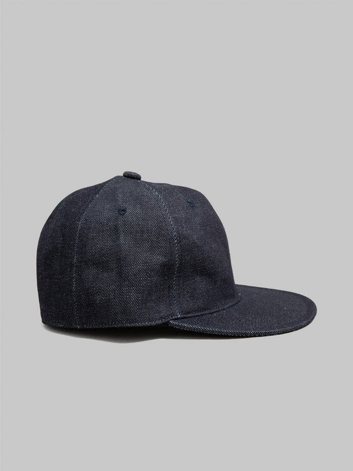 denime strong denim baseball cap raw indigo denim