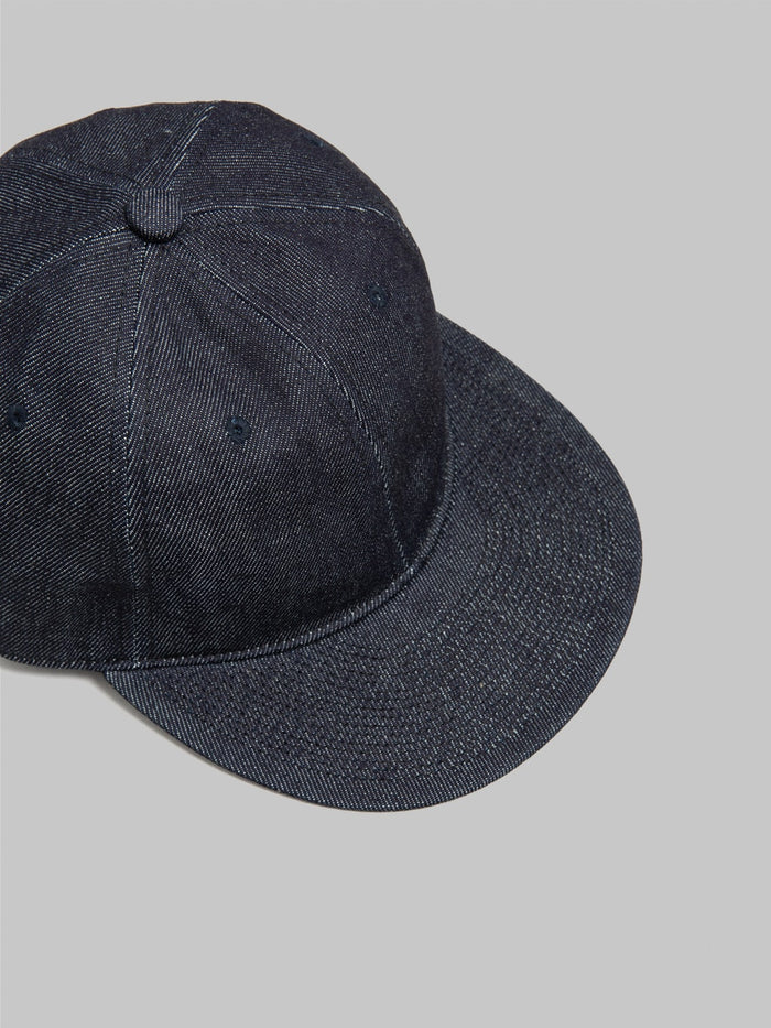 denime strong denim baseball cap raw indigo denim 6 panel