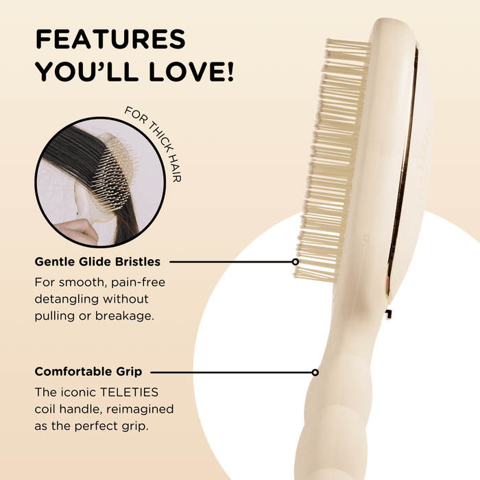 Detangler Hair Brush for Thick Hair | Tan