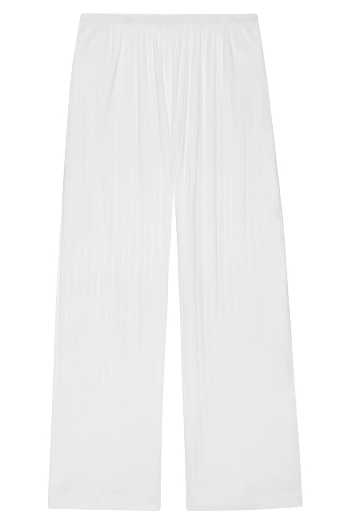 Donni - Pointelle Simple Crop Pant in Powder