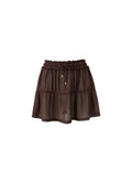 Skirts Melissa Odabash Dune Knit Mini Skirt Brown Apoella