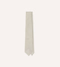 Ecru Fine Woven Grenadine Silk Hand Rolled Tie