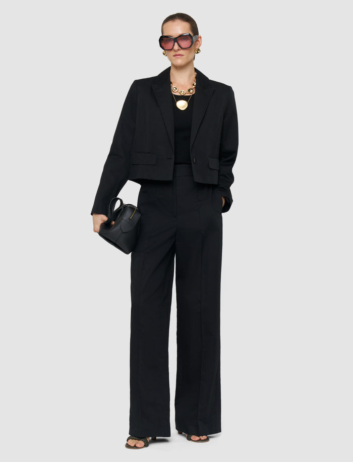 Black Elias Cotton Linen Jacket - Joseph