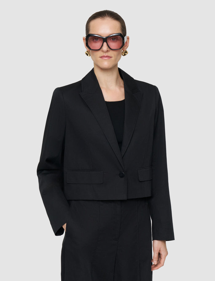 Black Elias Cotton Linen Jacket - Joseph