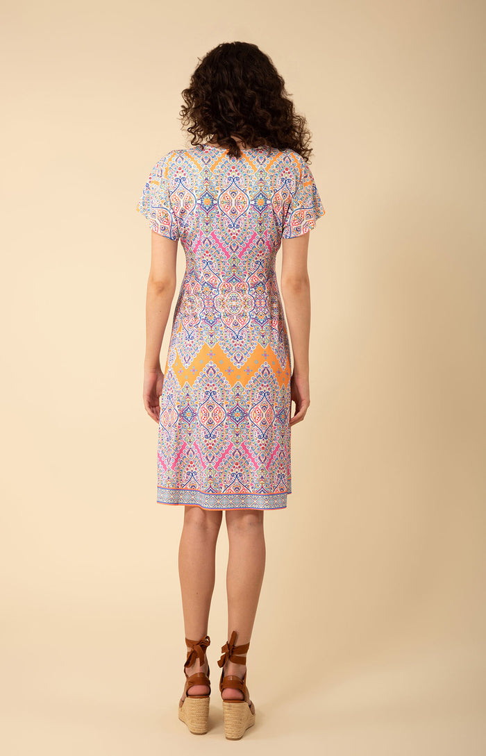 Elise Jersey Midi Dress, color_orange