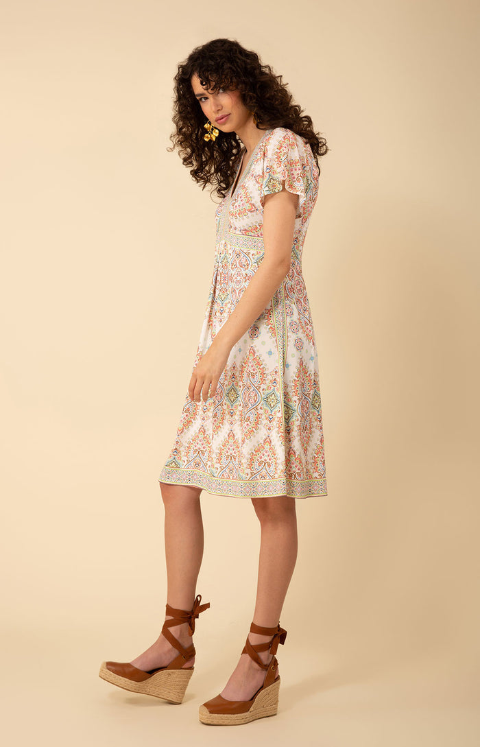 Elise Jersey Midi Dress, color_ivory