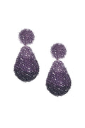 ELISE PURPLE GLASS BEADED DROP EARRINGS
