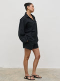 Candy Is 5'6" & Wears Size UK 8|Emerson Cotton Shorts - Black