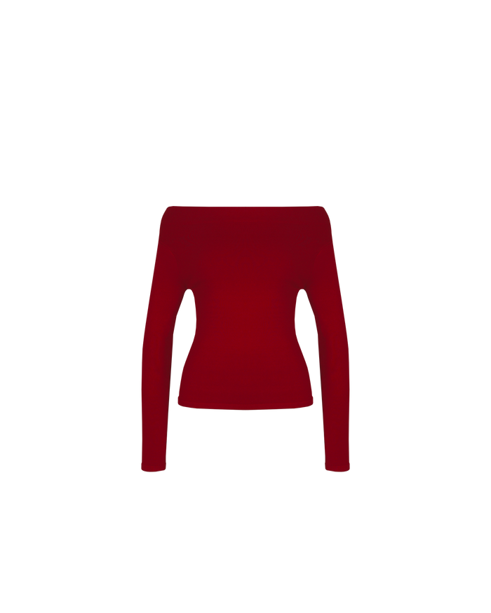 EMMA KNIT LONG SLEEVE SANGRIA