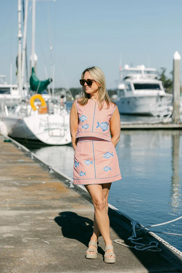 Emmy Skirt - Fish Applique