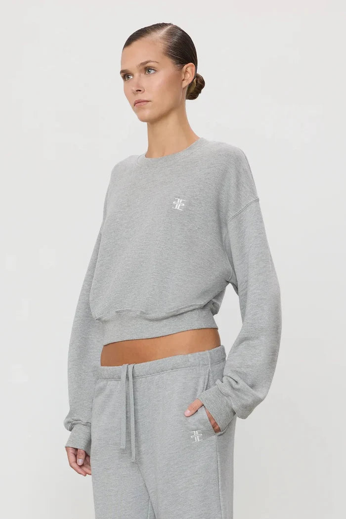 Éterne - Cropped Crewneck Heather Grey - Kalifornia Jean Bar