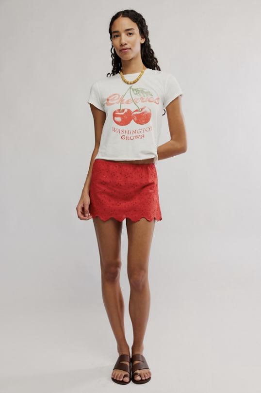 Free People Eyes On You Skort | High Risk Red