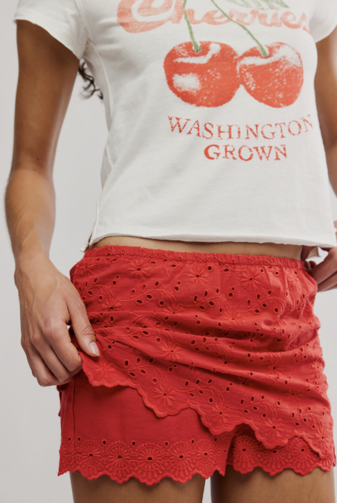 Eyes On You Skort | High Risk Red