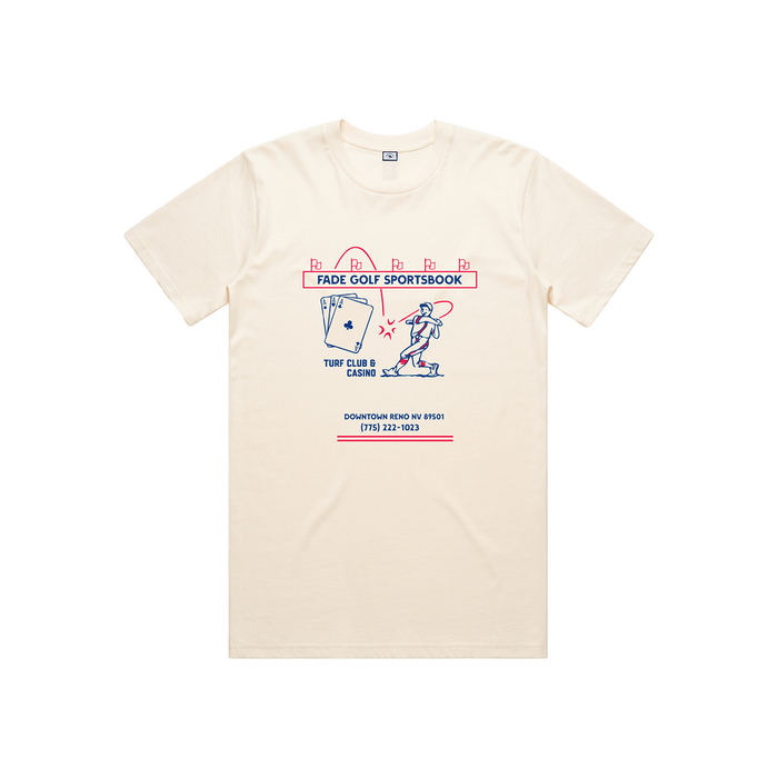 Fade Golf Co. - Sportsbook Tee in Ecru - Kalifornia Jean Bar