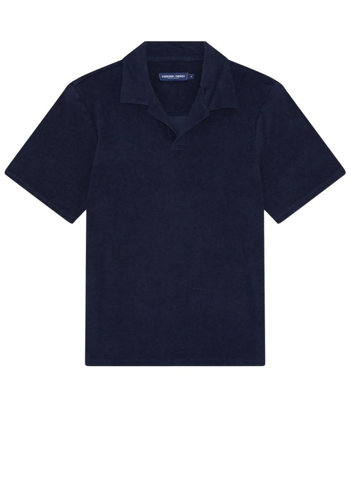 T-shirts Frescobol Carioca Faustino Terry Cotton Polo Navy Blue Apoella