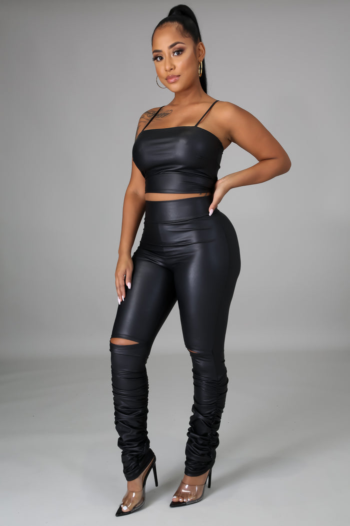 Faux Leather Pant Set image 6