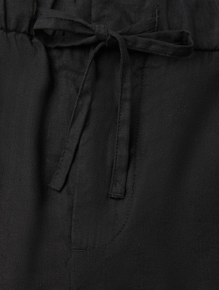 Shorts Frescobol Carioca Felipe Linen Shorts Black Apoella