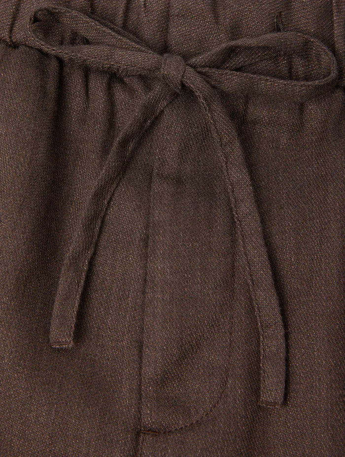 Shorts Frescobol Carioca Felipe Linen Shorts Brown Apoella