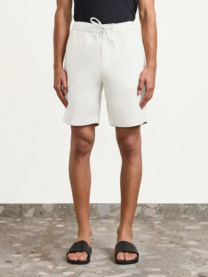 Shorts Frescobol Carioca Felipe Linen Shorts White Apoella