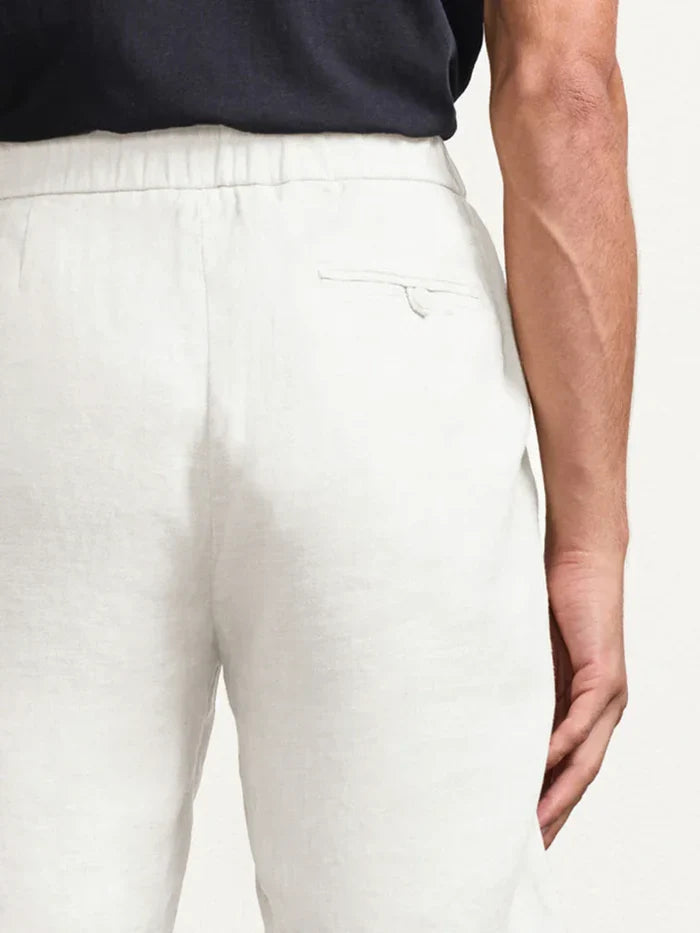 Shorts Frescobol Carioca Felipe Linen Shorts White Apoella
