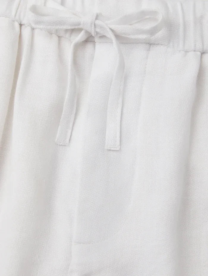 Shorts Frescobol Carioca Felipe Linen Shorts White Apoella