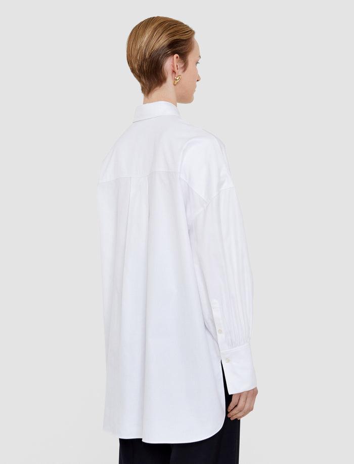 White Ferrus Tuxedo Cotton Shirt - Joseph
