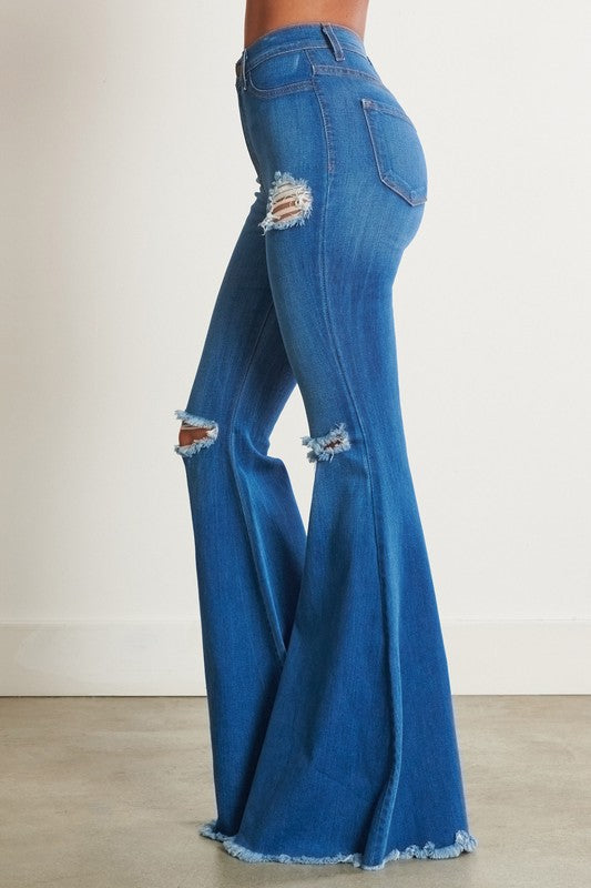 Flare and Fly Distressed Jeans image 6