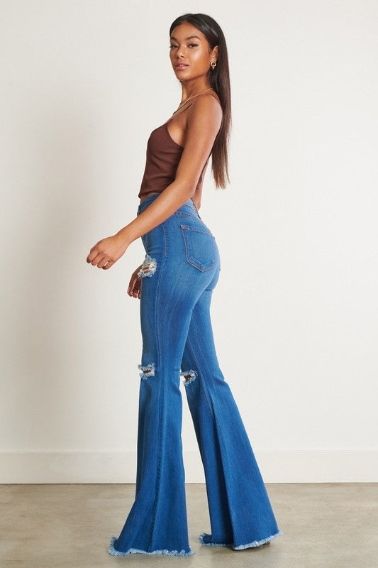 Flare and Fly Distressed Jeans image 7