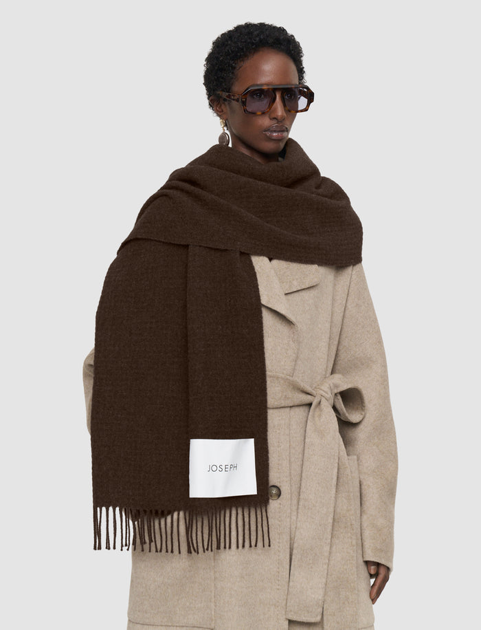 Flora Waffle Wool Scarf