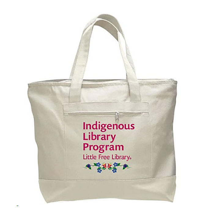 Floral-Embroidered Tote Bag with Zipper