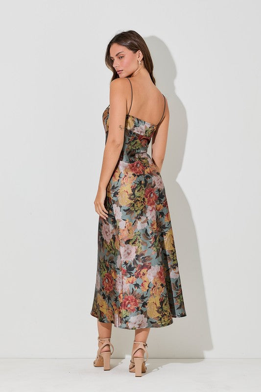 Floral Satin Slip Dress image 2