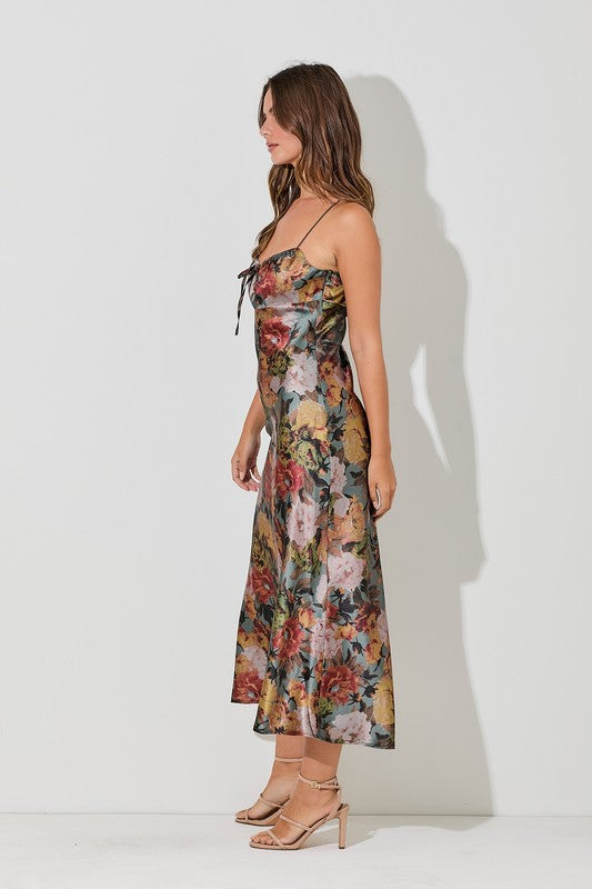 Floral Satin Slip Dress image 3