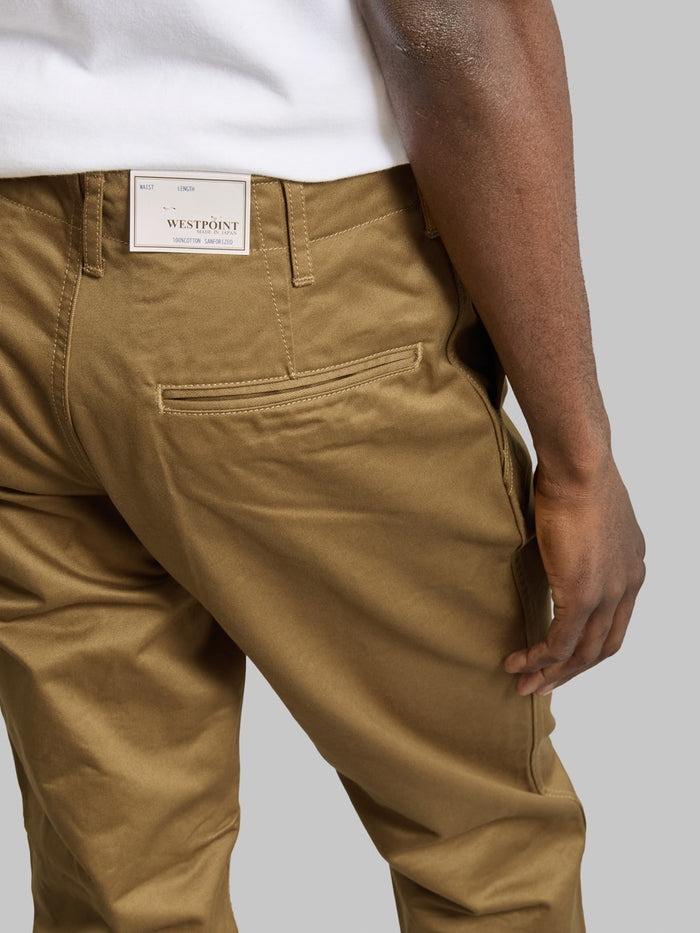 FOB Factory F0514 Narrow US Trousers Khaki pocket