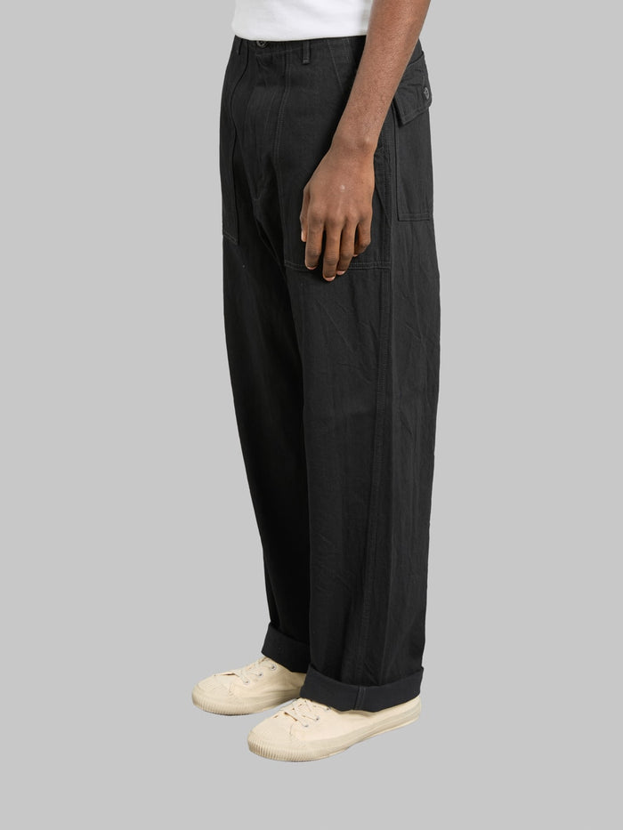 FOB Factory F0541 888 Denim Baker Pants Black side