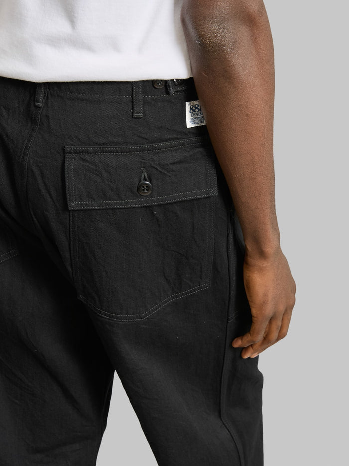 FOB Factory F0541 888 Denim Baker Pants Black back pocket