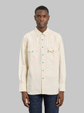Fob Factory F3512 Western Shirt Ecru fit