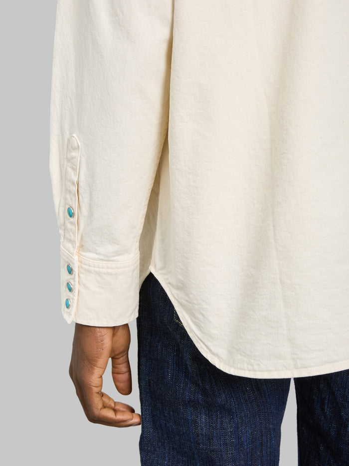 Fob Factory F3512 Western Shirt Ecru hem