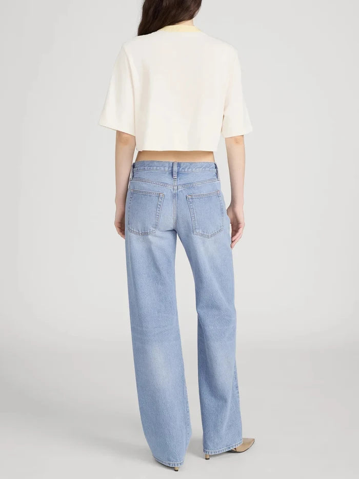 Frame - The Saturday Straight Leg in Static - Kalifornia Jean Bar