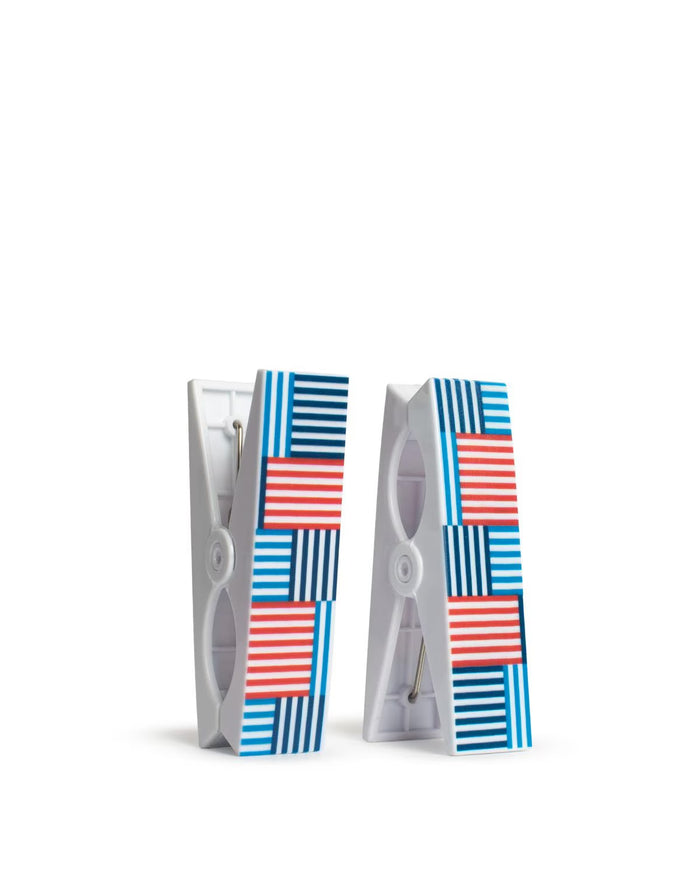 The Royal Standard Freeport Stripe Beach Towel Clips (Set of 2) Red,White,Blue