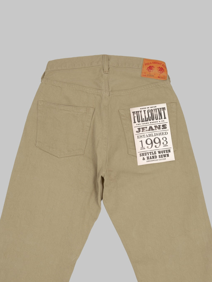 Fullcount 0105BE 12oz Wide Straight Jeans Beige