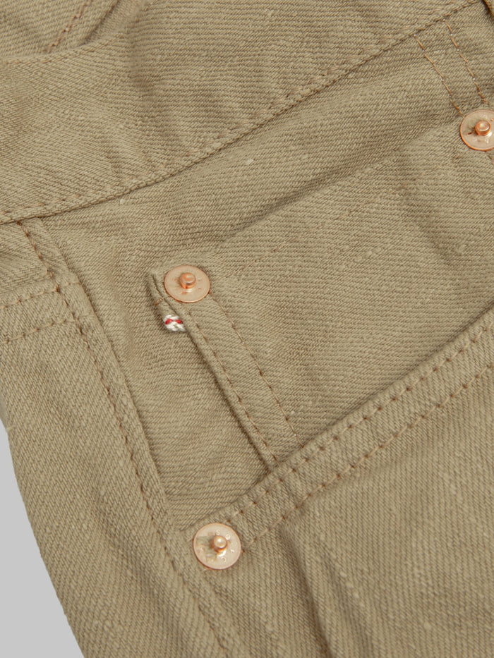 Fullcount 0105BE 12oz Wide Straight Jeans Beige