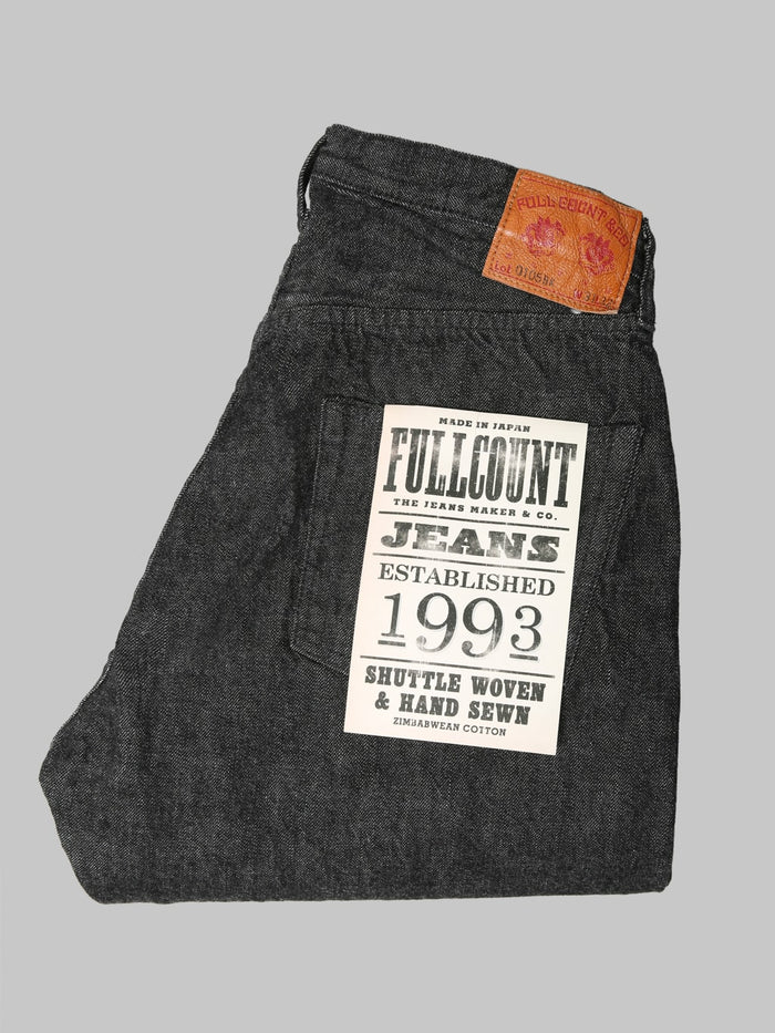 Fullcount 0105BK 13.7oz Wide Straight Black Jeans - Redcast Heritage Co.