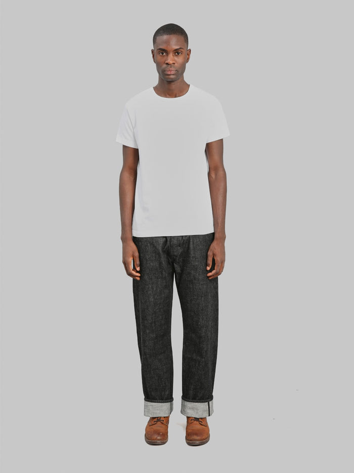 Fullcount 0105BK 13.7oz Wide Straight Black Jeans - Redcast Heritage Co.