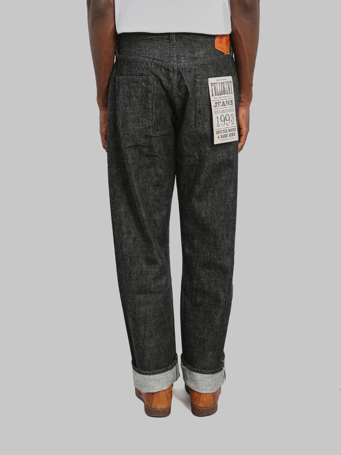 Fullcount 0105BK 13.7oz Wide Straight Black Jeans - Redcast Heritage Co.